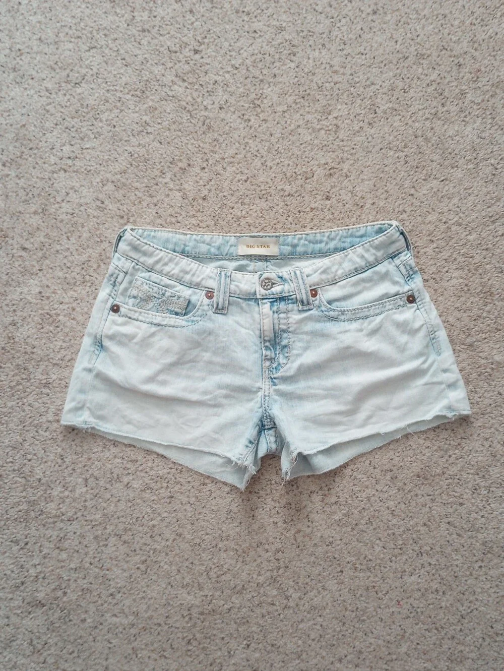 Big Star Jean Shorts Light Wash Size 29 Country Cowgirl Western